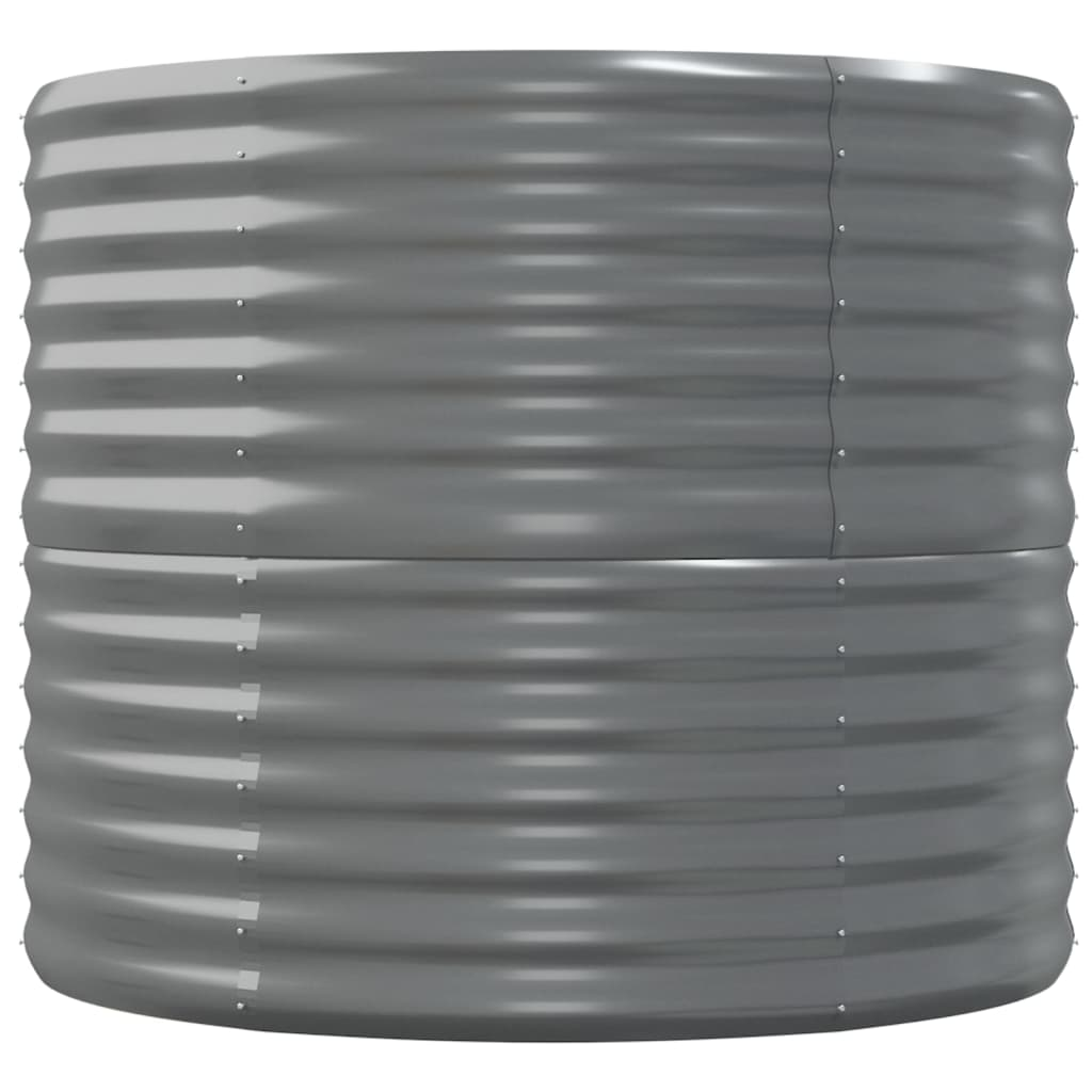 vidaXL Garden Raised Bed Powder-coated Steel 59.8"x31.5"x26.8" Gray