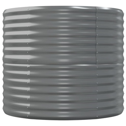 vidaXL Garden Raised Bed Powder-coated Steel 59.8"x31.5"x26.8" Gray