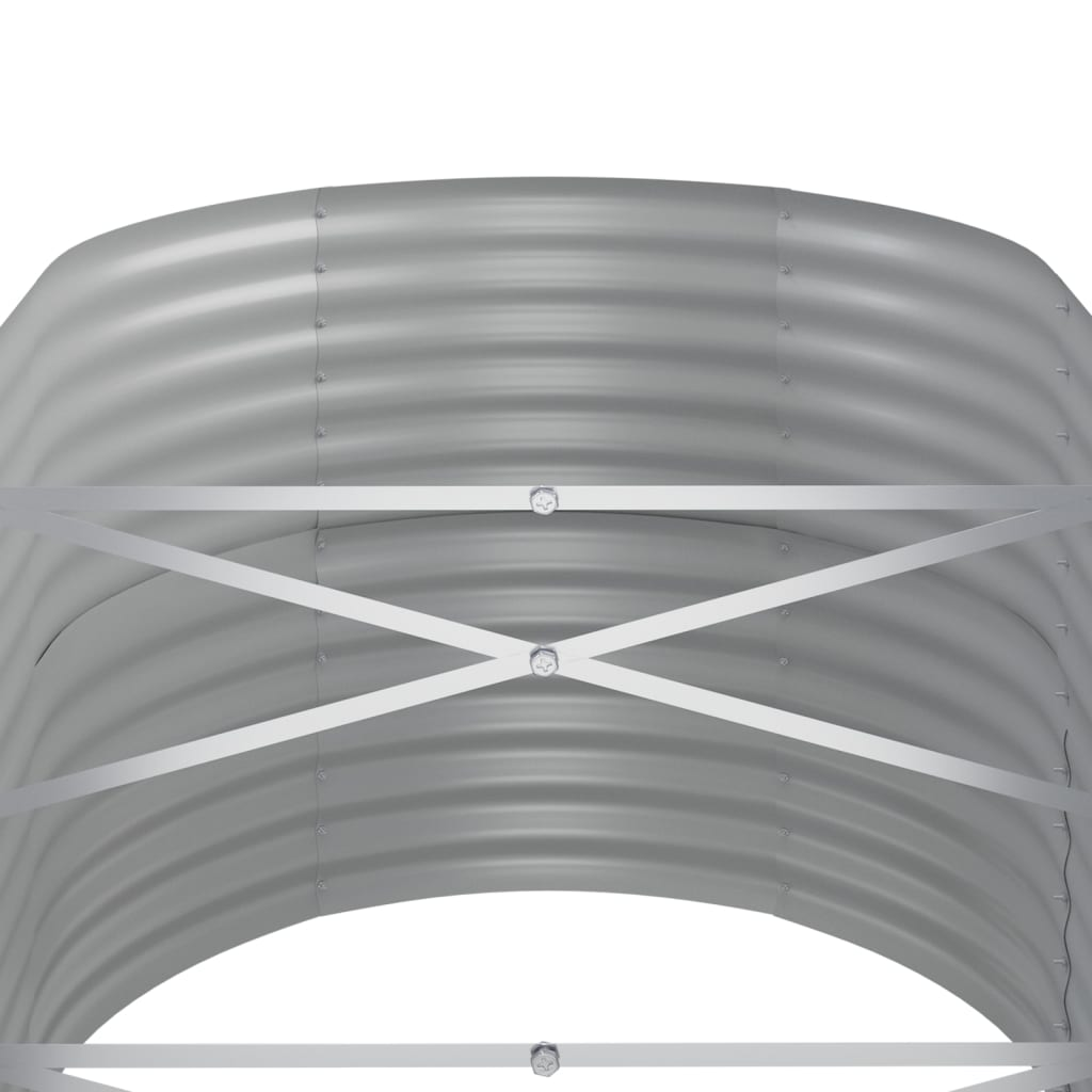 vidaXL Garden Raised Bed Powder-coated Steel 59.8"x31.5"x26.8" Gray