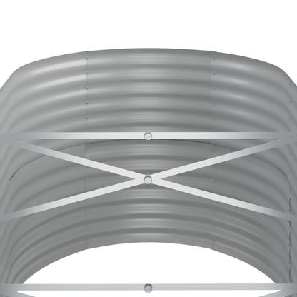 vidaXL Garden Raised Bed Powder-coated Steel 59.8"x31.5"x26.8" Gray