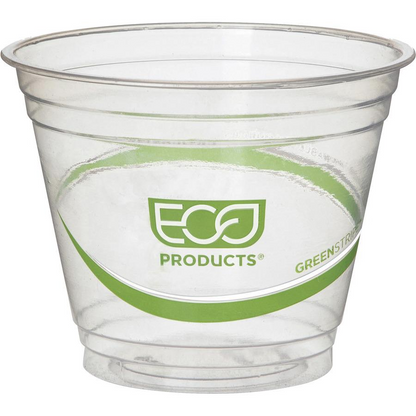 Eco-Products GreenStripe Cold Cups - 9 fl oz - 20 / Carton - Clear - Polylactic Acid (PLA) - Cold Drink