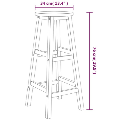vidaXL 5 Piece Patio Bar Set Solid Wood Acacia