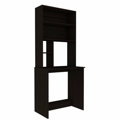 Computer Desk Monroe, Four Shelves, Black Wengue Finish
