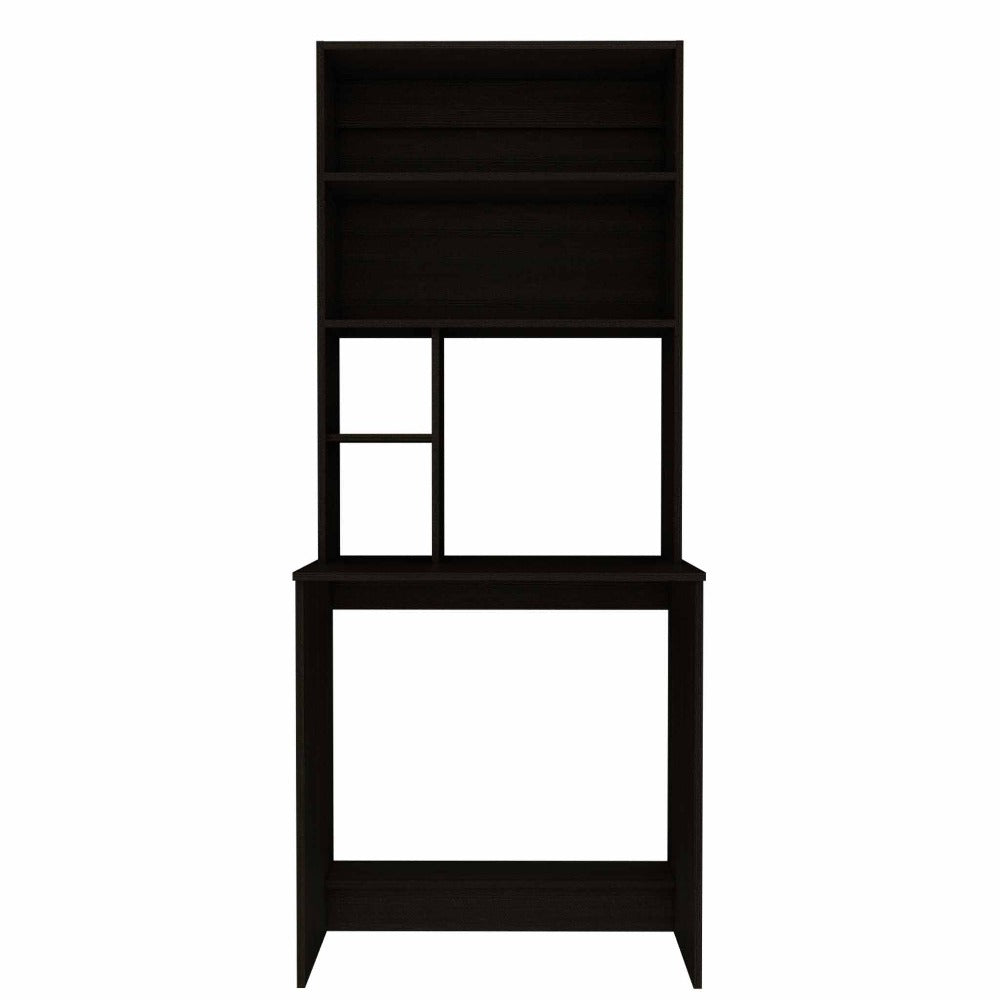 Computer Desk Monroe, Four Shelves, Black Wengue Finish