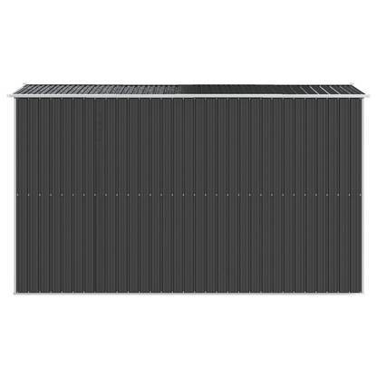 vidaXL Garden Shed Anthracite 75.6"x140.6"x87.8" Galvanized Steel