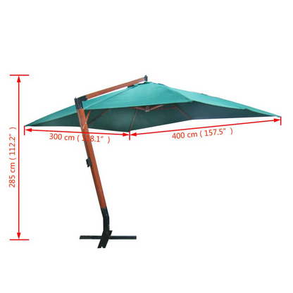 Floating Parasol Melia 118.1"x157.5" Green, 40079