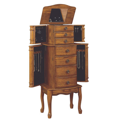 Woodland Oak Jewelry Armoire