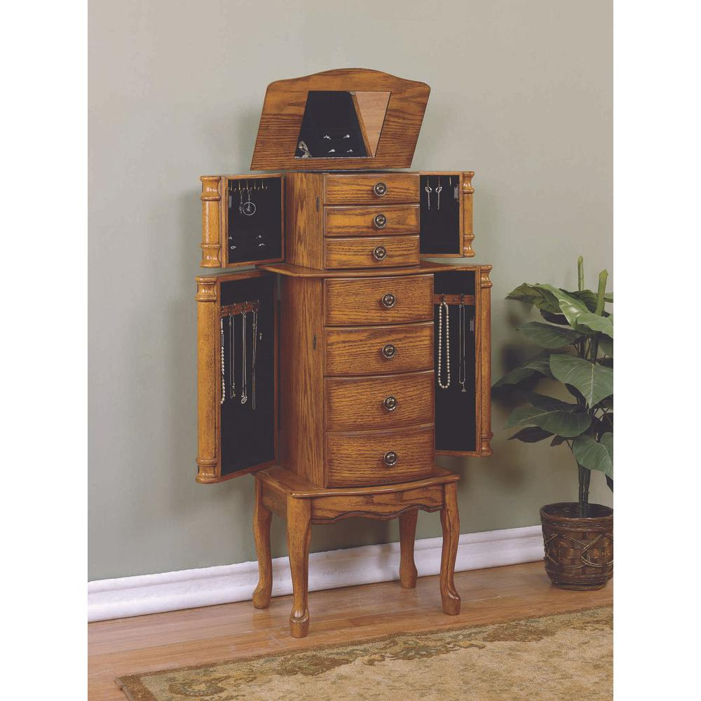 Woodland Oak Jewelry Armoire