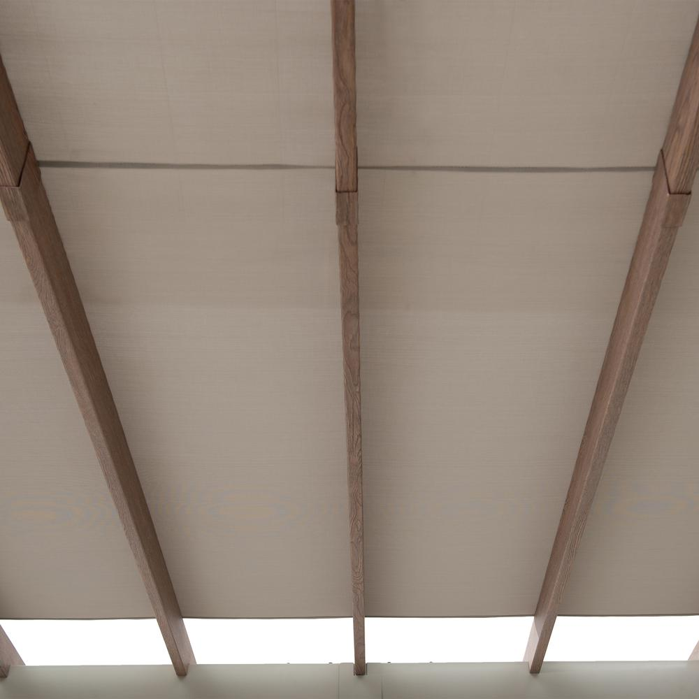 Sunjoy Delrey 12 x 14 ft. Pergola with Adjustable Canopy, Light Gray
