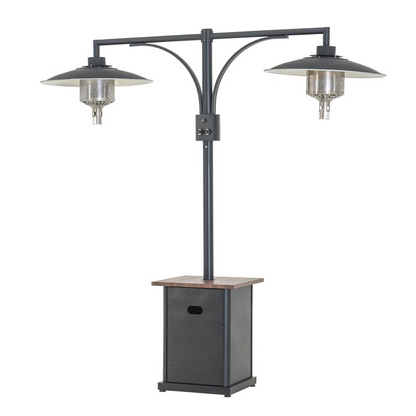 Nedson 45,000 BTU Standing Outdoor Patio Propane Steel Dual Heater