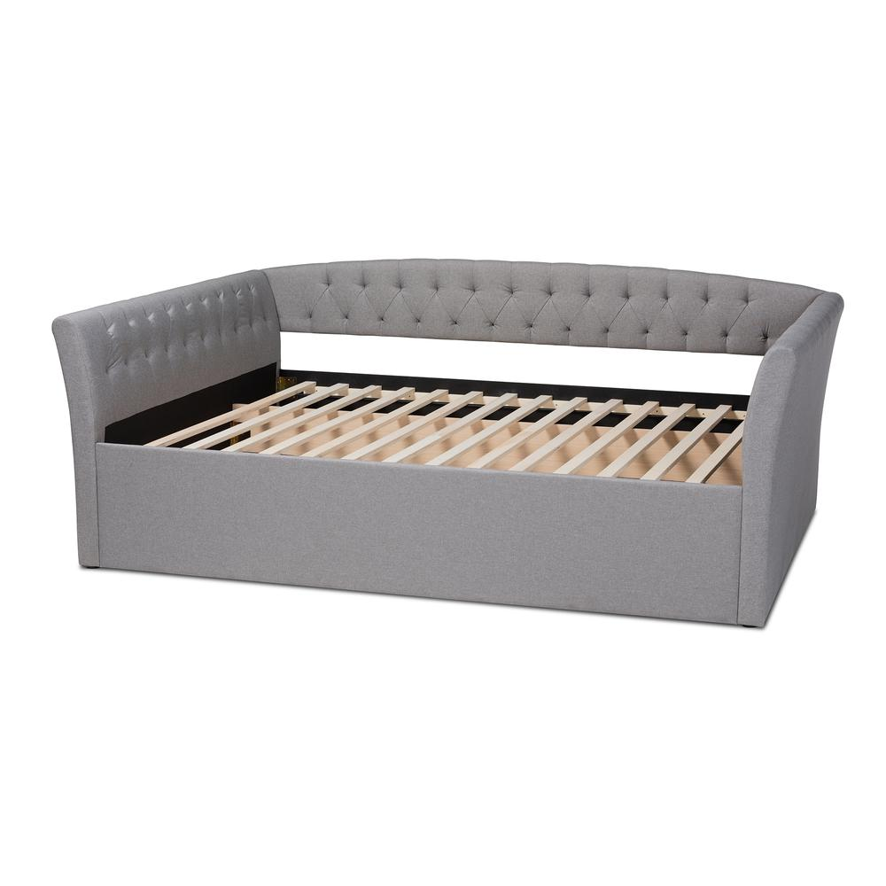 Baxton Studio Delora Modern and Contemporary Light Grey Fabric Upholstered Full Size Daybed