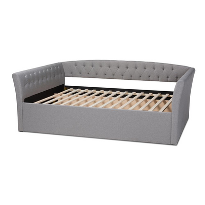Baxton Studio Delora Modern and Contemporary Light Grey Fabric Upholstered Full Size Daybed