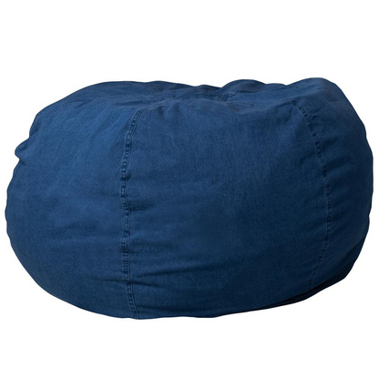 Oversized Denim Bean Bag Chair for Kids and Adults