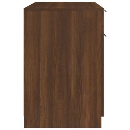 vidaXL Desk Brown Oak 39.4"x19.7"x29.5" Engineered Wood