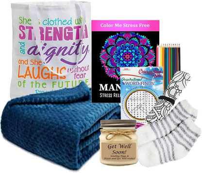 Feel Better Get Well Gift Tote- get well soon gifts for women - get well soon gift basket - get well soon gifts