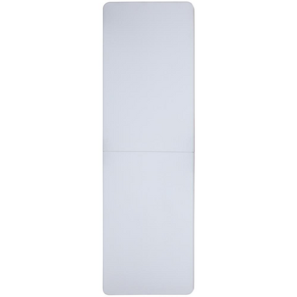 8-Foot Height Adjustable Bi-Fold Granite White Plastic Banquet and Event Folding Table with Carrying Handle