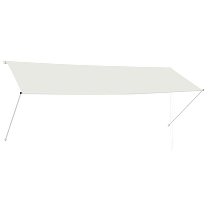 vidaXL Retractable Awning 137.8"x59.1" Cream