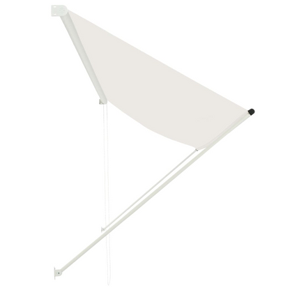 vidaXL Retractable Awning 137.8"x59.1" Cream