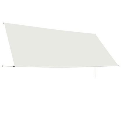 vidaXL Retractable Awning 137.8"x59.1" Cream