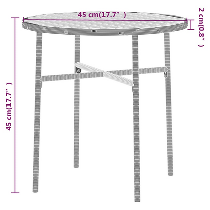 vidaXL 3 Piece Patio Dining Set Poly Rattan Black