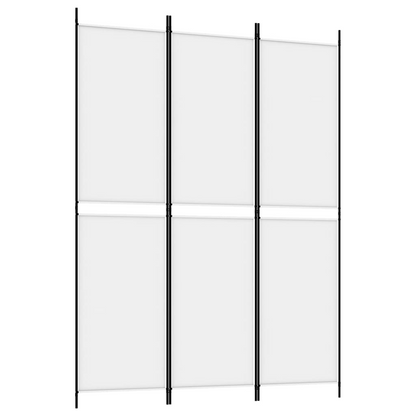 vidaXL 3-Panel Room Divider White 59.1"x78.7" Fabric