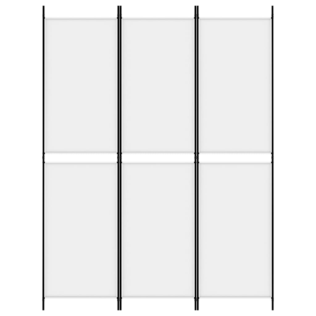 vidaXL 3-Panel Room Divider White 59.1"x78.7" Fabric