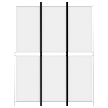 vidaXL 3-Panel Room Divider White 59.1"x78.7" Fabric