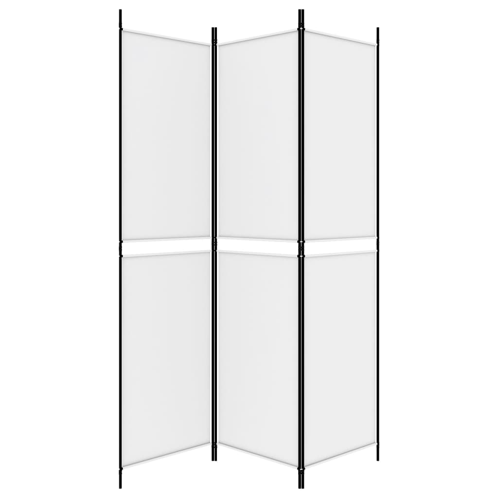vidaXL 3-Panel Room Divider White 59.1"x78.7" Fabric