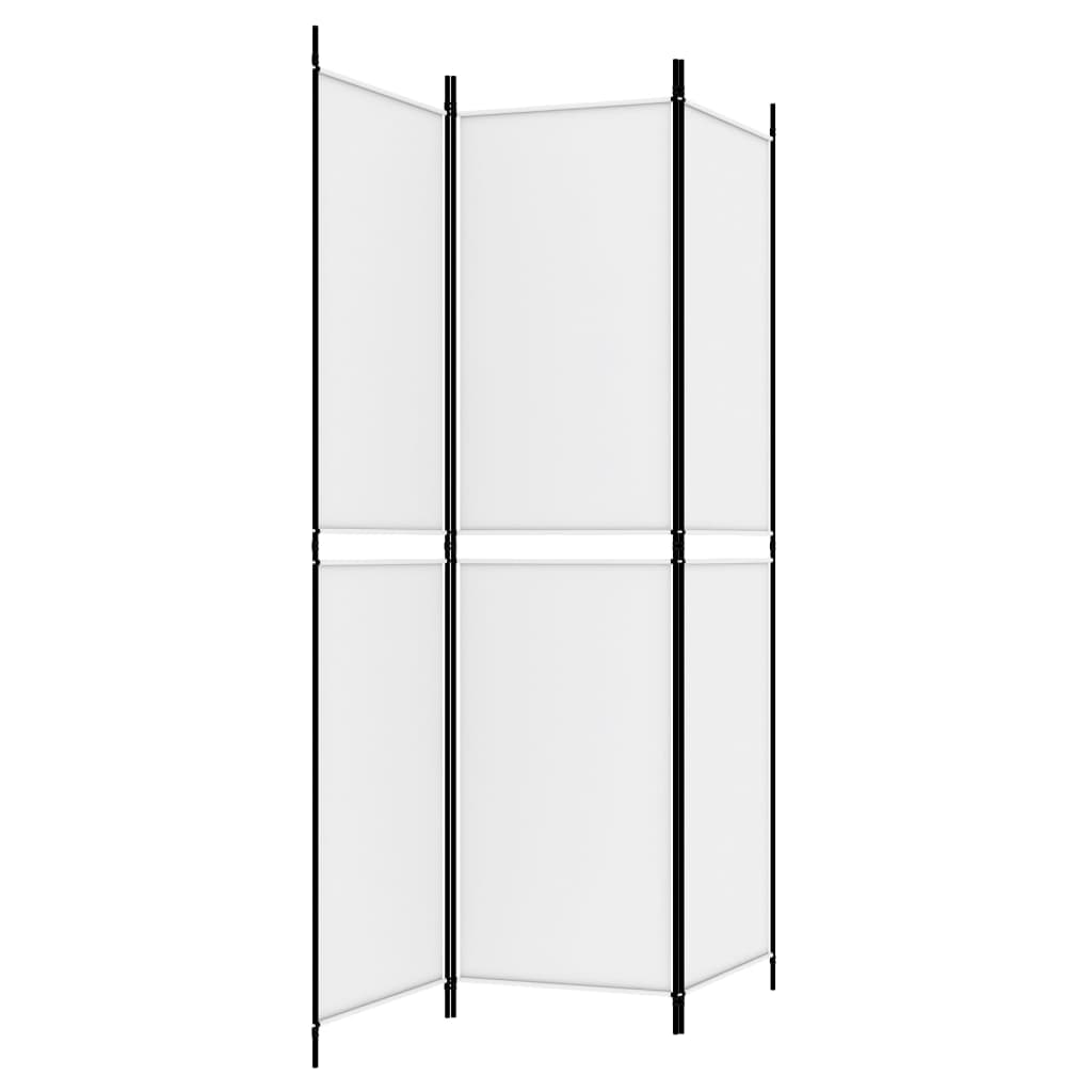 vidaXL 3-Panel Room Divider White 59.1"x78.7" Fabric