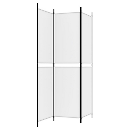 vidaXL 3-Panel Room Divider White 59.1"x78.7" Fabric