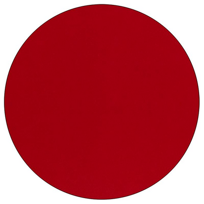 48'' Round Red Thermal Laminate Activity Table - Standard Height Adjustable Legs