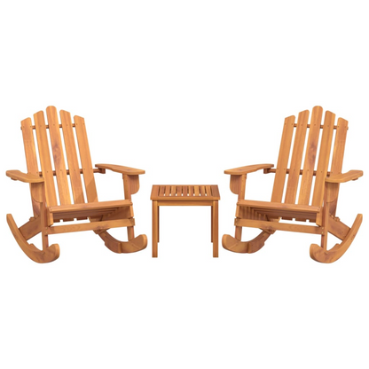 vidaXL 3 Piece Adirondack Patio Lounge Set Solid Wood Acacia