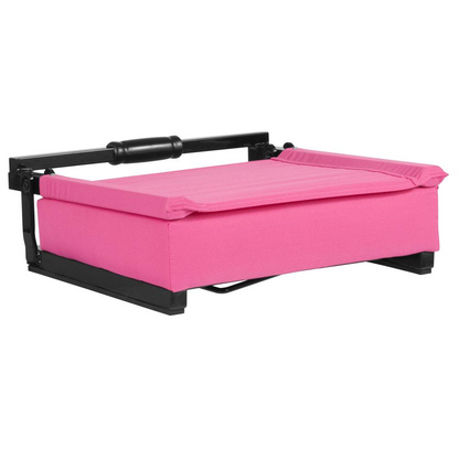 Grandstand Comfort Seats by Flash with 500 LB. Weight Capacity Lightweight Aluminum Frame and Ultra-Padded Seat in Pink
