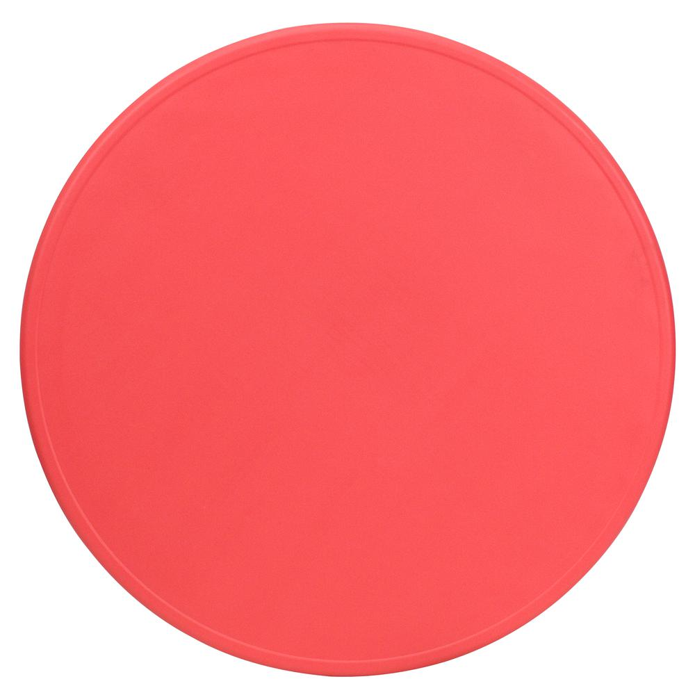 45'' Round Red Plastic Height Adjustable Activity Table