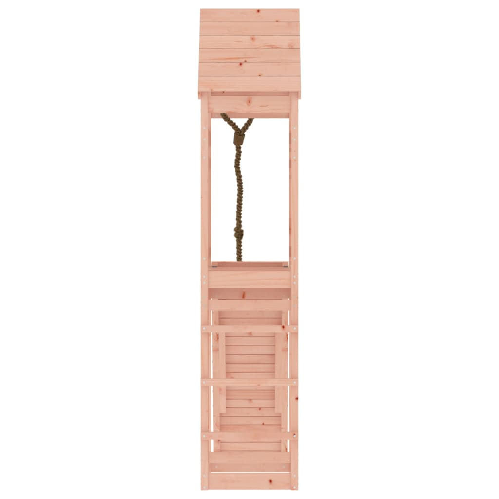 vidaXL Playhouse with Climbing Wall Solid Wood Douglas