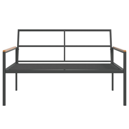 vidaXL 3 Piece Patio Lounge Set with Cushions Anthracite Steel