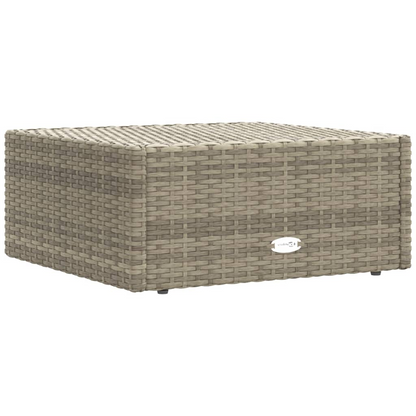 vidaXL 4 Piece Patio Lounge Set with Cushions Gray Poly Rattan