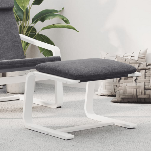 vidaXL Footstool Dark Gray 20.1"x16.1"x15.7" Fabric