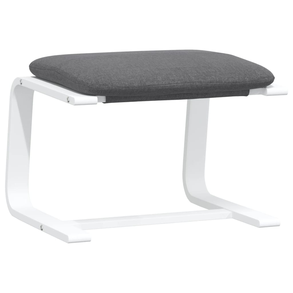 vidaXL Footstool Dark Gray 20.1"x16.1"x15.7" Fabric