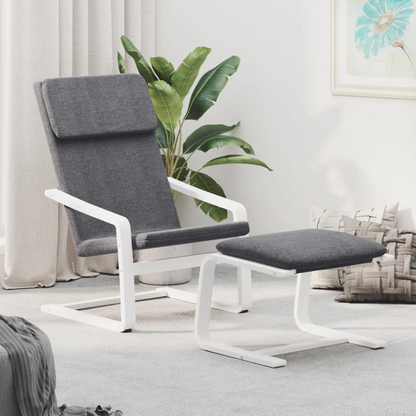 vidaXL Footstool Dark Gray 20.1"x16.1"x15.7" Fabric