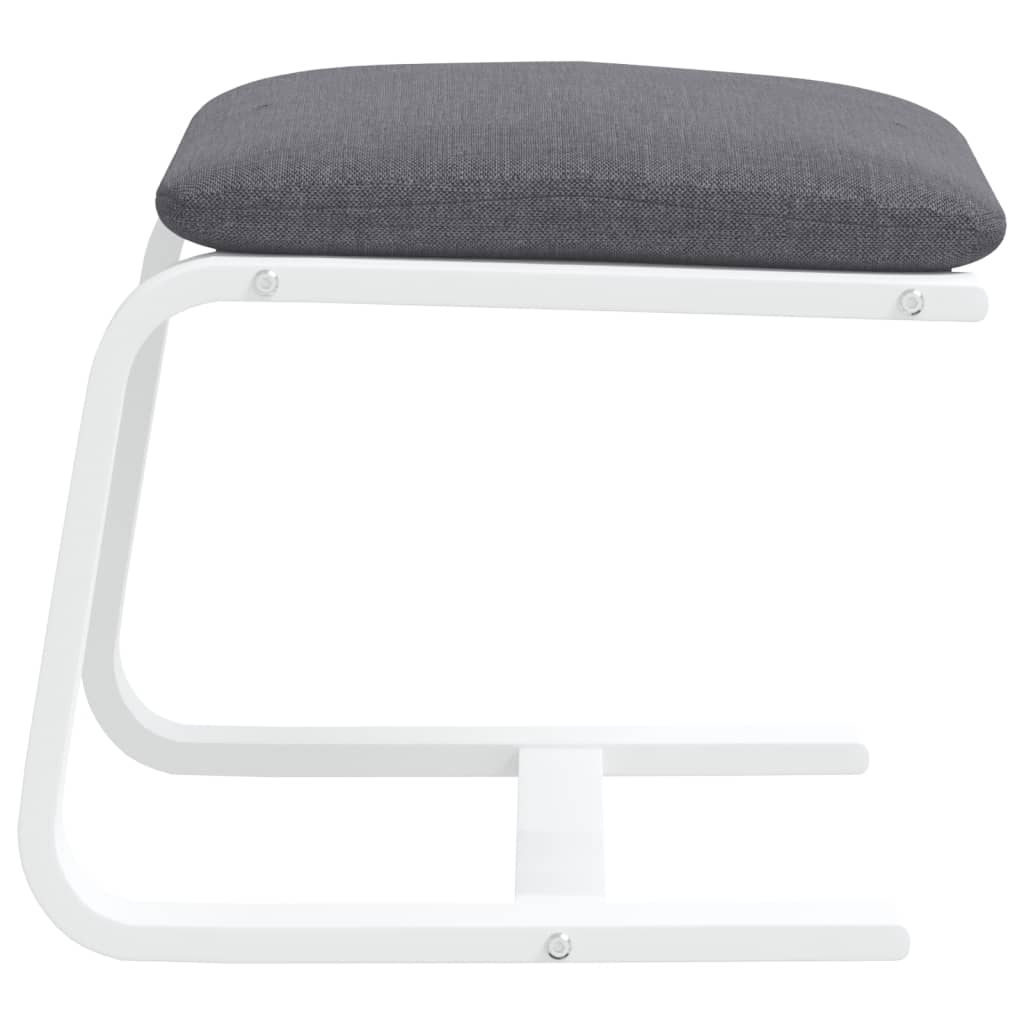 vidaXL Footstool Dark Gray 20.1"x16.1"x15.7" Fabric