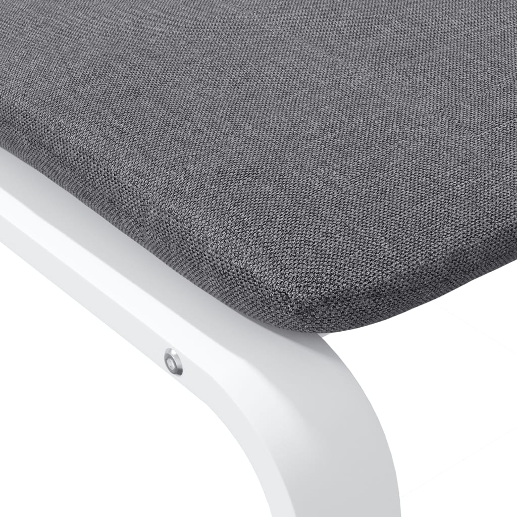 vidaXL Footstool Dark Gray 20.1"x16.1"x15.7" Fabric