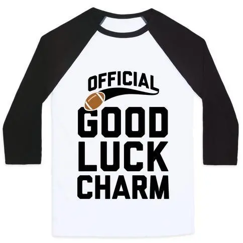 FOOTBALL GOOD LUCK CHARM UNISEX CLASSIC BASEBALL TEE
