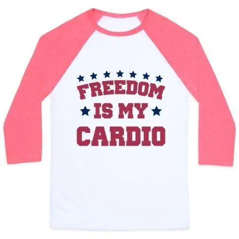 FREEDOM IS MY CARDIO UNISEX CLASSIC BASEBALL TEE