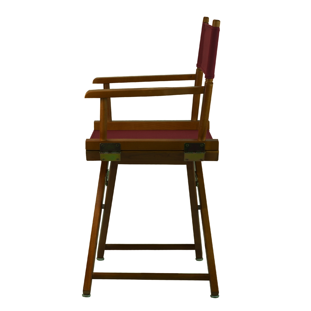 18" Director's Chair Honey Oak Frame-Burgundy Canvas