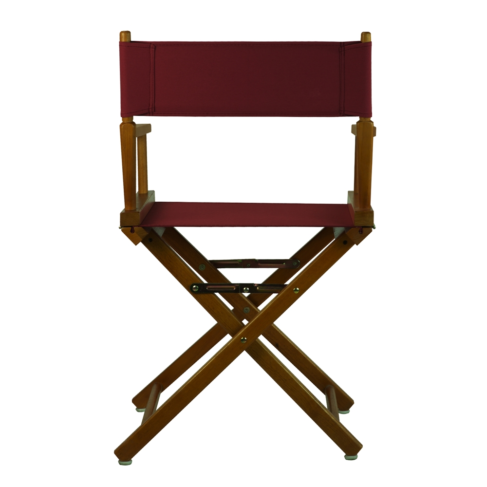 18" Director's Chair Honey Oak Frame-Burgundy Canvas