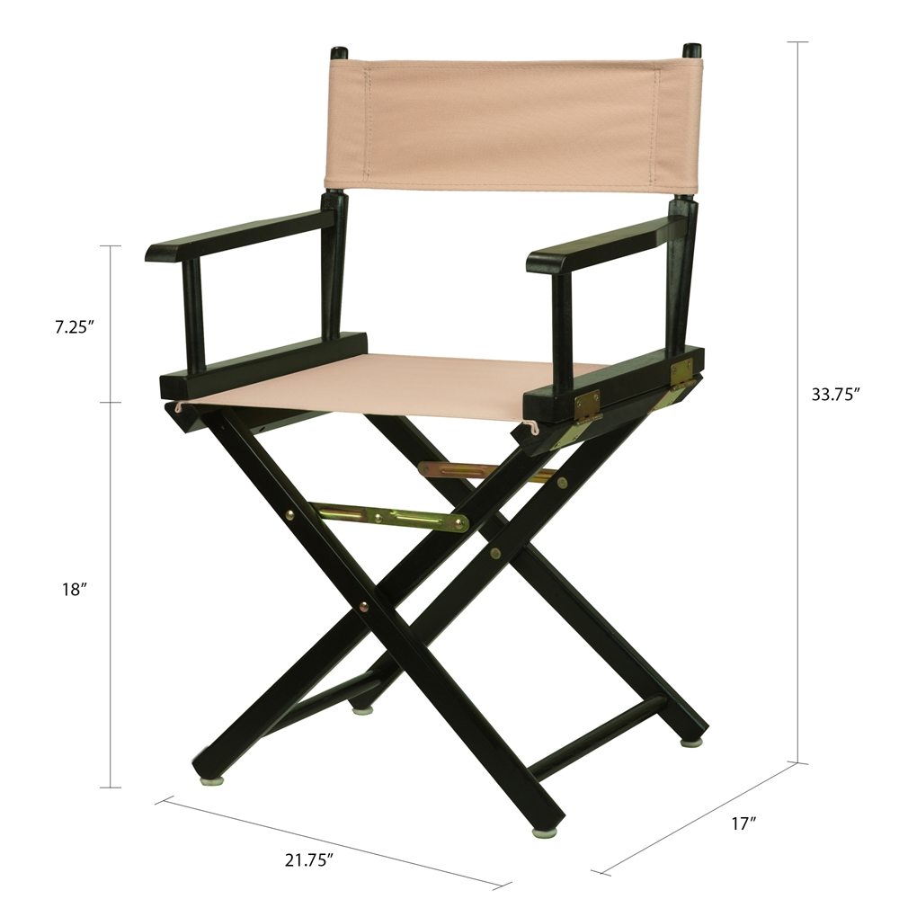18" Director's Chair Black Frame-Tan Canvas