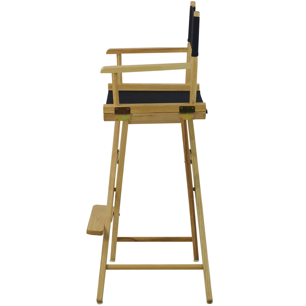 American Trails Extra-Wide Premium 30"  Directors Chair Natural Frame W/Navy Color Cover
