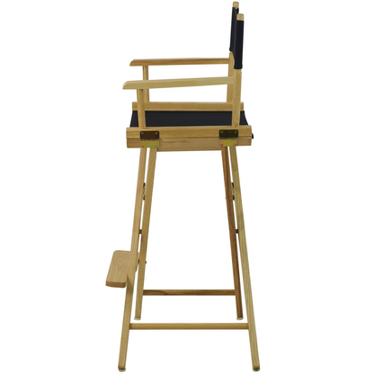 American Trails Extra-Wide Premium 30"  Directors Chair Natural Frame W/Navy Color Cover