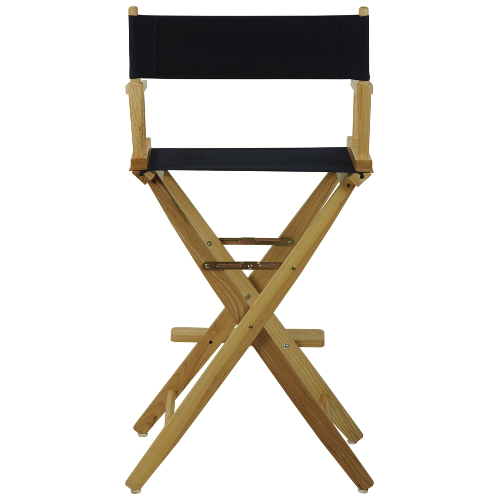 American Trails Extra-Wide Premium 30"  Directors Chair Natural Frame W/Navy Color Cover